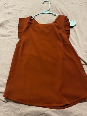 Womens Rust Brown Sleeveless blouse